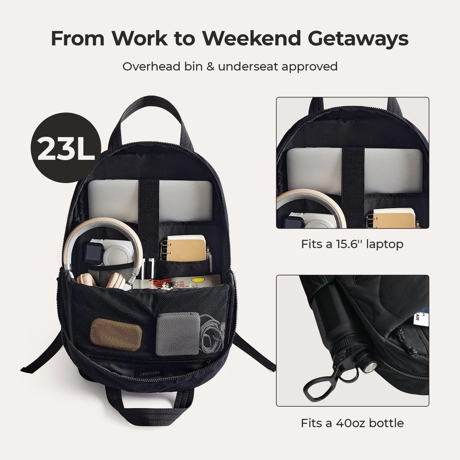 Vega 23L Featherlight Work Backpack - BAGSMART